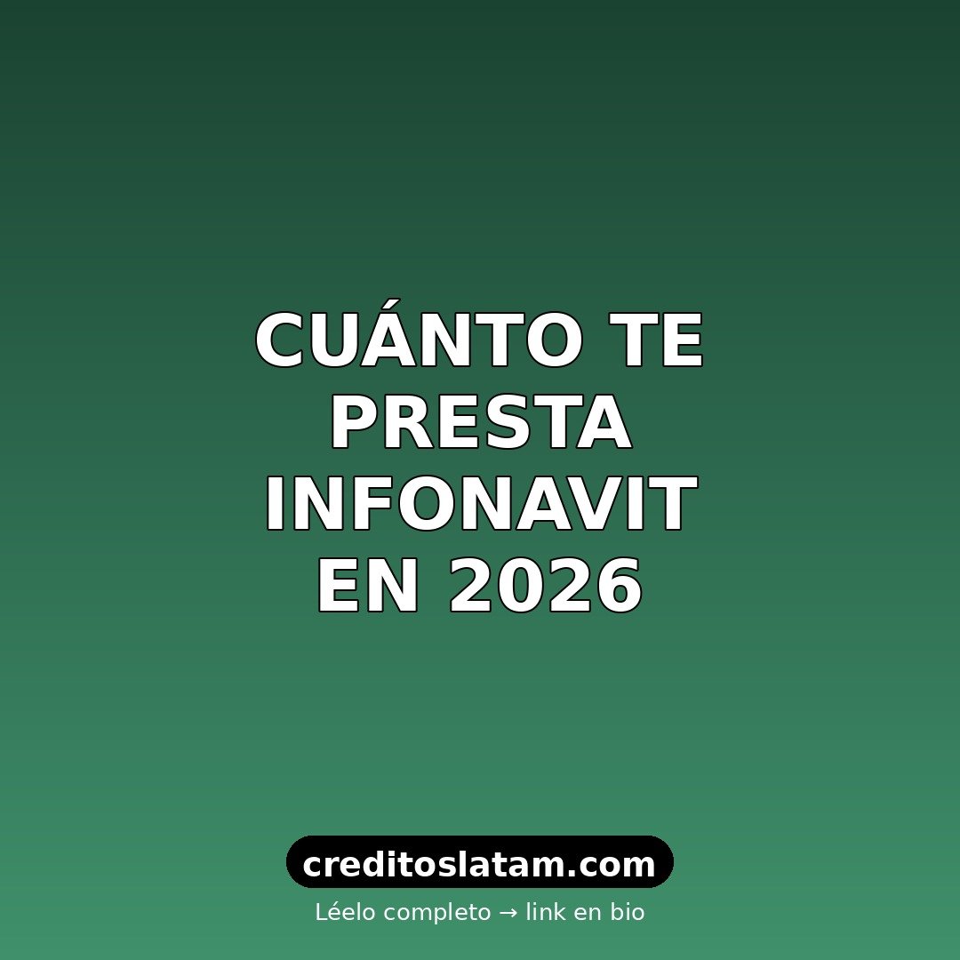Cuánto te presta Infonavit según tu sueldo en 2026 - Créditos Latam
